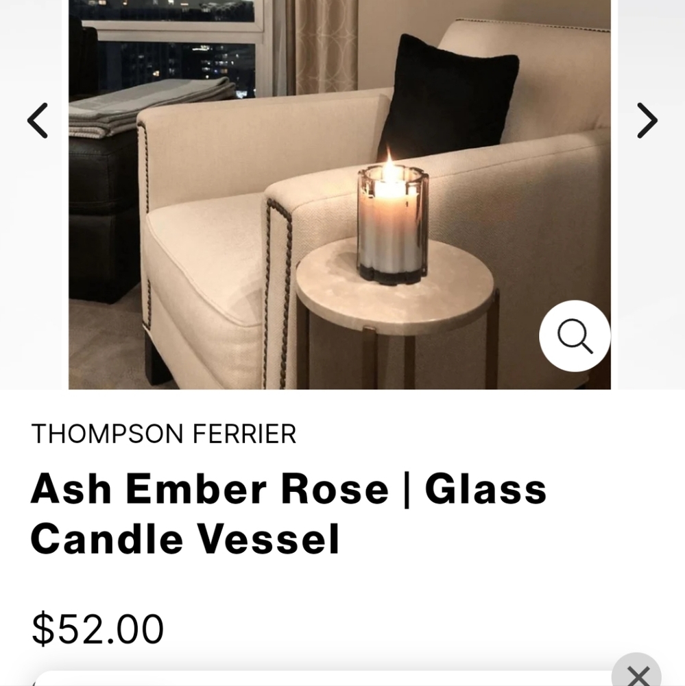 Thompson ferrier Ash Amber luxury vessel scented candle